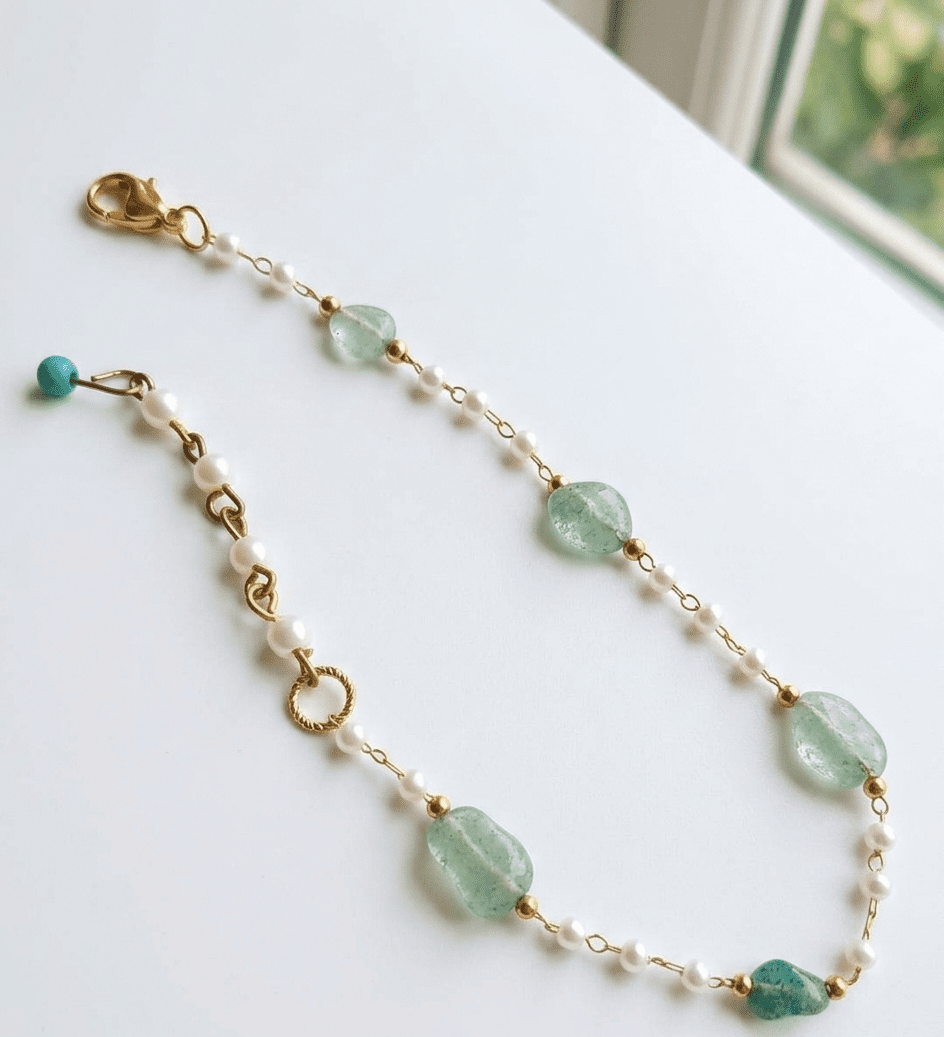 jade-anklet Natural Jade Stone Anklet for women Pakistan by dango