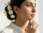 Floral Zircon Ring with a Sage Green Centerstone - Image 2