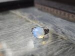 Adjustable Faux Moonstone Carved Ring - Image 3