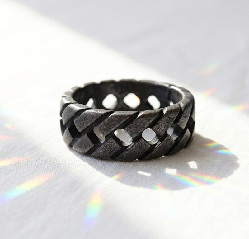 Vintage Steel Ring for Men Pakistan by dango