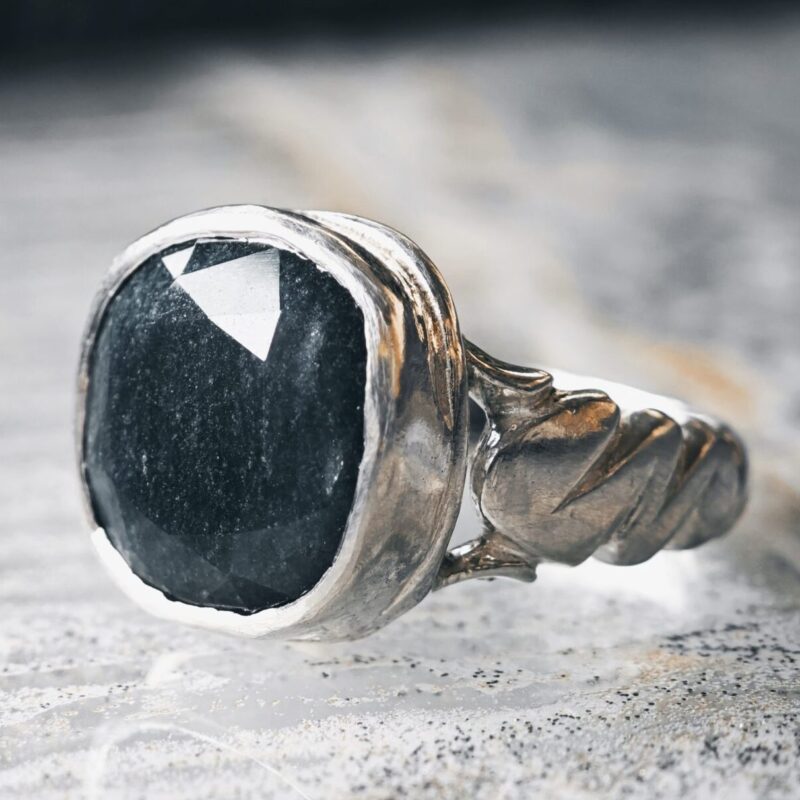 Natural Sapphire Ring in Silver for Men Pakistan by dango