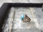 Natural Turquoise (Feroza) in Silver Ring - Image 5