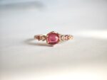 Adjustable Red Stone Ring in Rose Gold - Image 3