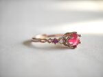 Adjustable Red Stone Ring in Rose Gold - Image 5