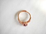 Adjustable Red Stone Ring in Rose Gold - Image 6