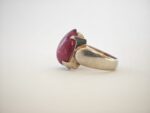 Natural African Ruby (Laal) Silver Ring - Image 4