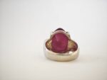 Natural African Ruby (Laal) Silver Ring - Image 5