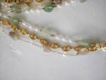 Natural Jade (Kasbi) Mala with Purple Painted Bead - Image 3