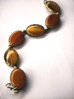 Natural Cat Eye & Brown Agate (Aqeeq) Bracelet - Image 2