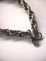 7mm Anchor Rope Chain Steel Grey Bracelet