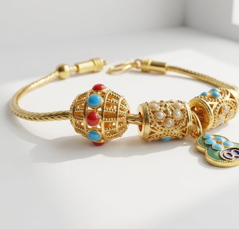 Gold Plated Ethnic Bracelet for Women Pakistan by dango