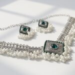 Green Ethnic Jewelry Set for Women Pakistan by dango