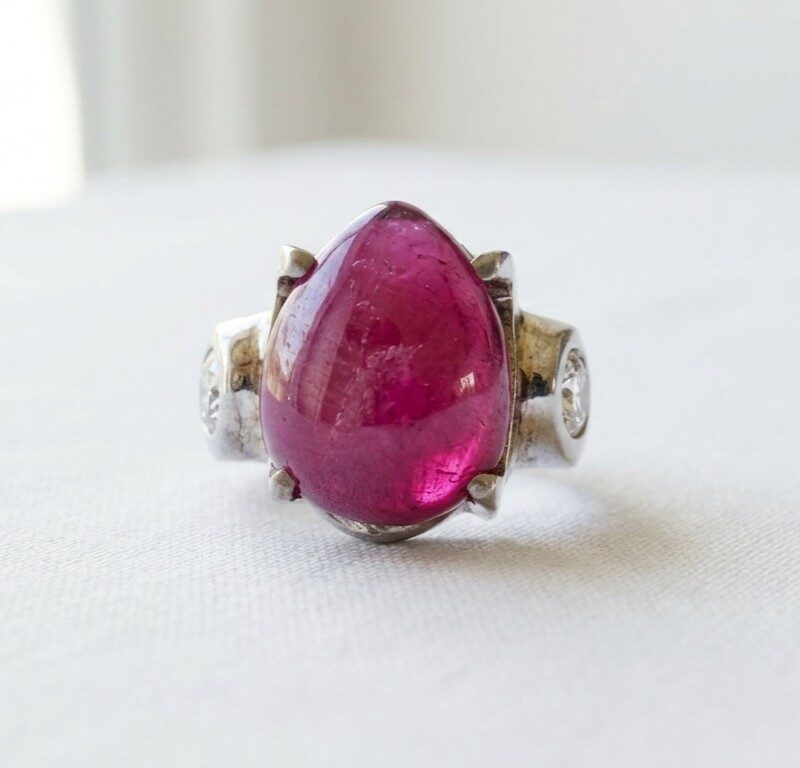 Natural Ruby Silver Ring Pakistan by dango