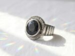 Natural Sapphire in Silver Ring for Men Pakistan by dango