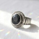 Natural Sapphire in Silver Ring for Men Pakistan by dango
