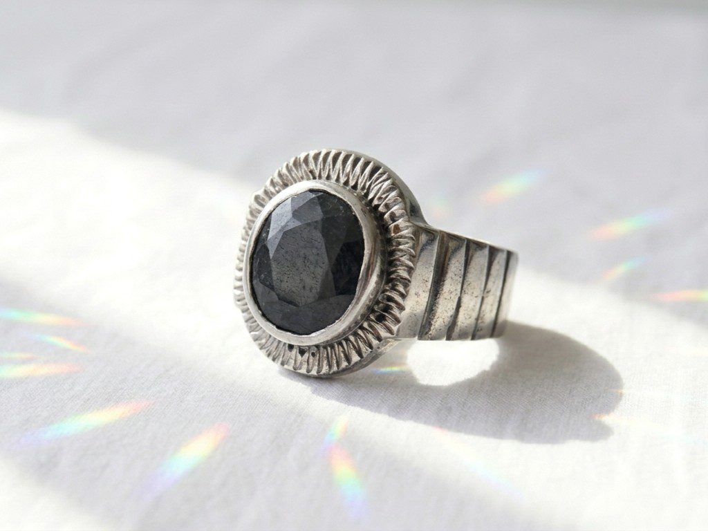 sapphire ring pakistan Natural Sapphire in Silver Ring for Men Pakistan by dango