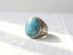 Natural Turquoise Silver Ring Pakistan by dango