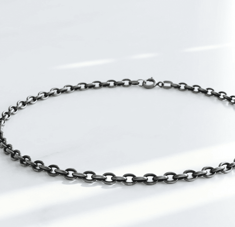 5mm Black Steel Chain for men Pakistan by dango