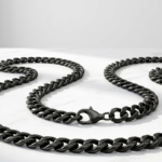6mm Black Steel Cuban Chain for men in Pakistan by dango