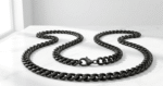 6mm Black Steel Cuban Chain for men in Pakistan by dango