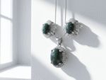 Natural Black Opal in 925 Sterling Silver Jewelry Set for women in Pakistan by dango