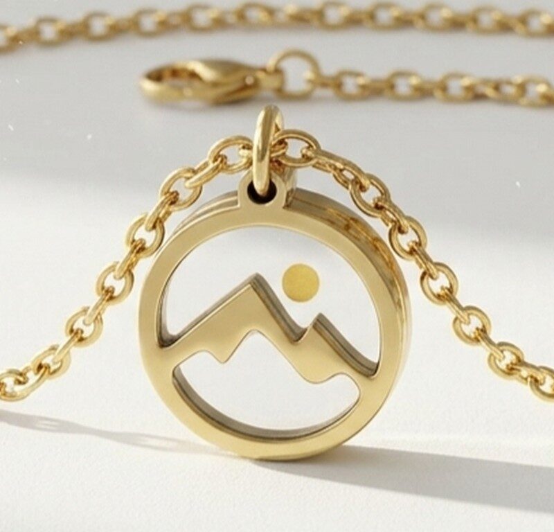 Gold Plated Mountain Pendant for women in Pakistan by dango