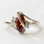 Red Crystal Solitaire Ring