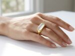 Gold Plated Silver with White Stone Ring - Image 2