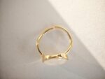 925 Sterling Silver Gold Plated Clear Quartz Ring