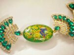 Emerald Green Rhinestone Afghan Dori Set