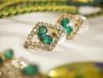 Emerald Green Rhinestone Afghan Dori Set