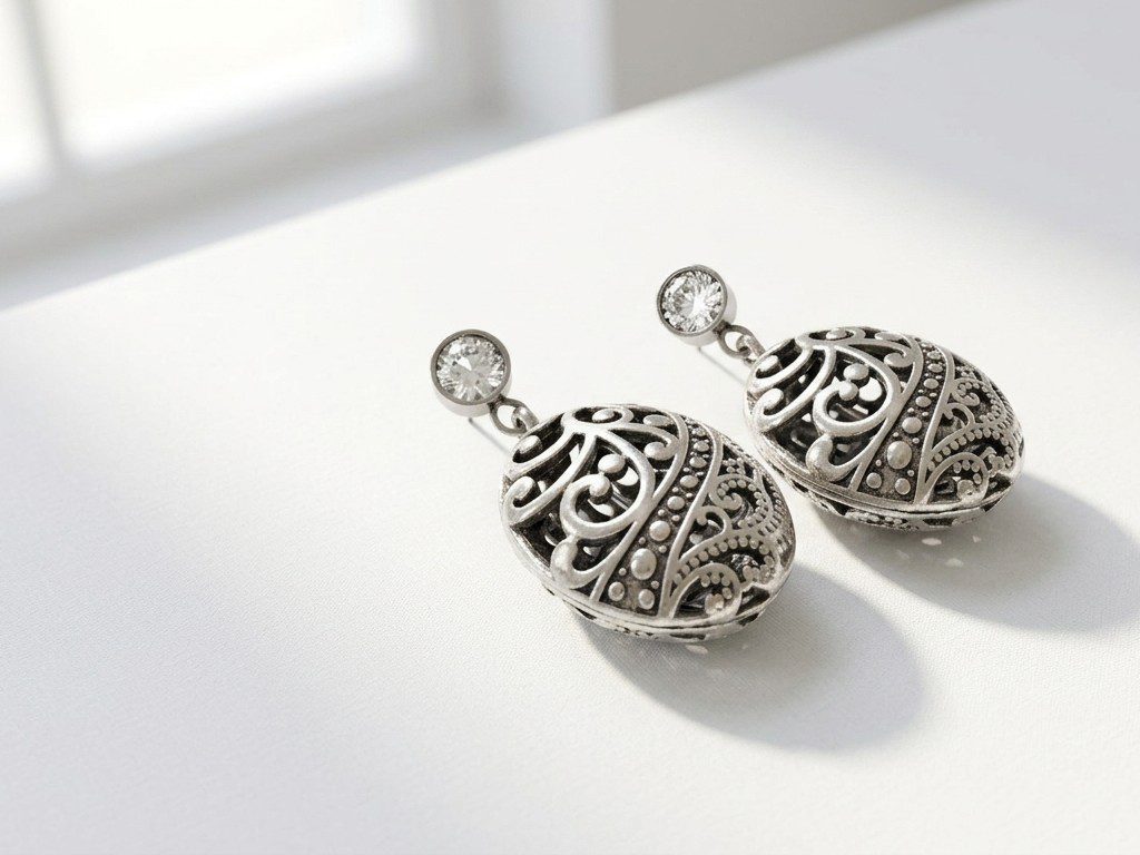 carvedd earrings pakistan Oxidized Metal Earrings for women in Pakistan by dango