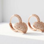 rose gold heart earrings for women in pakistan by dango