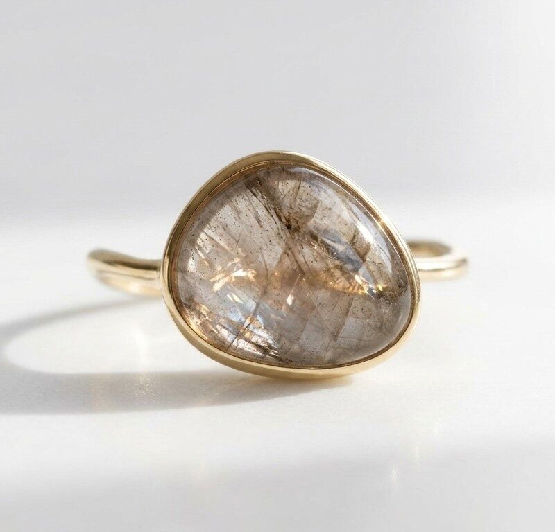 925 Sterling Silver Natural Quartz Gemstone Ring for women in Pakistan by dango