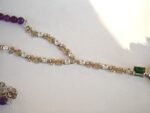 Regal Natural Sapphire (Neelam) & Amethyst Necklace Set - Image 5
