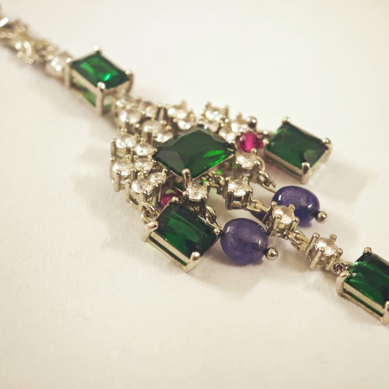Regal Sapphire & Amethyst Necklace Set