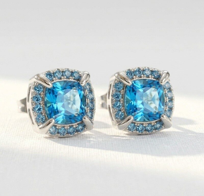 blue stud earrings for women in pakistan by dango