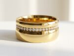 Gold-Plated Steel Waterproof Band Ring for women in Pakistan by dango