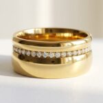 Gold-Plated Steel Waterproof Band Ring for women in Pakistan by dango
