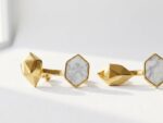 Geometric Mother of Pearl Earrings