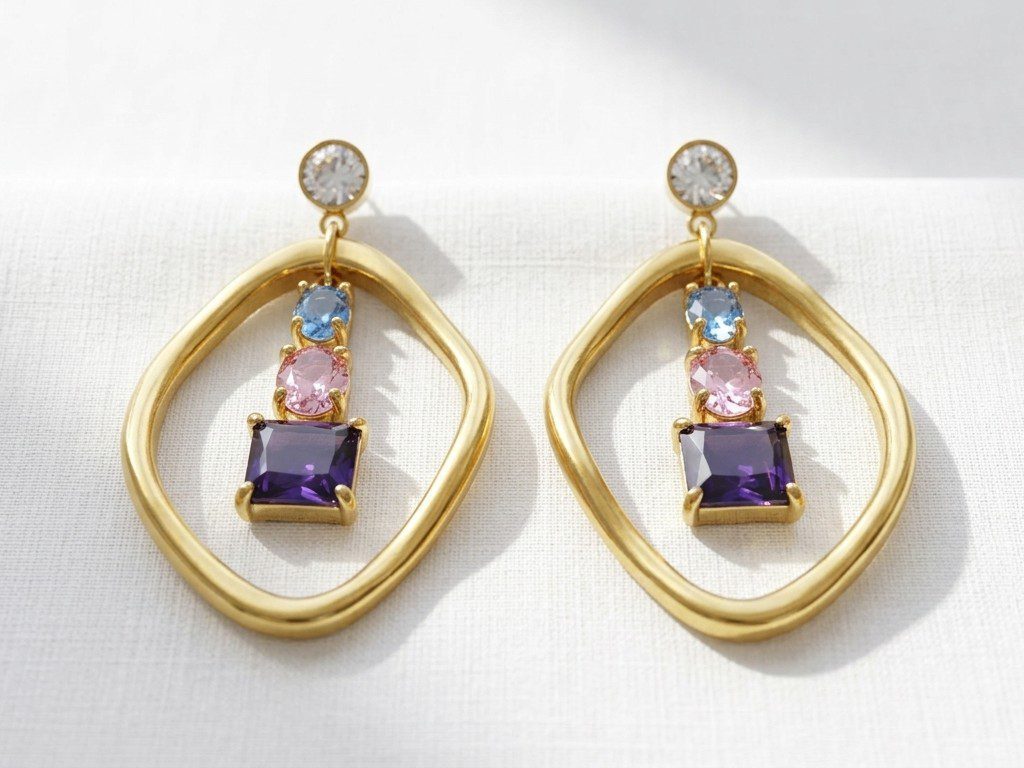 multi earrings pakistan gold plated waterproof earrings for women in pakistan by dango