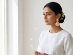 Gold Plated Steel with Natural Shell Earrings - Image 2
