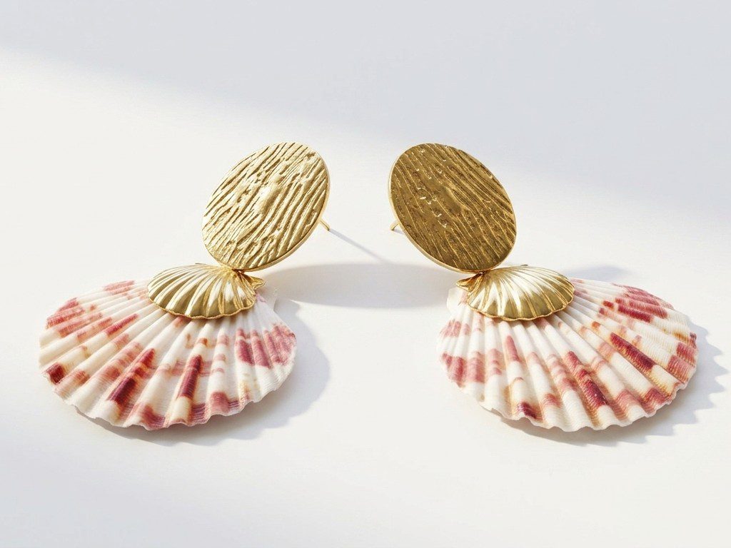 shell earrings pakistan gold plated steel shell earrings for women in pakistan by dango