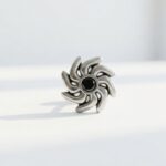 Black Steel Stud Earring for men in Pakistan by dango