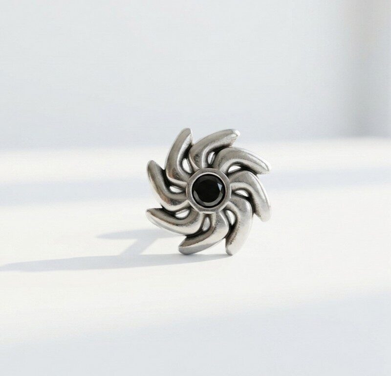 Black Steel Stud Earring for men in Pakistan by dango