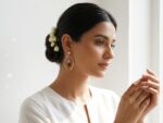 Gold Plated Multi Zircon Earrings - Image 2