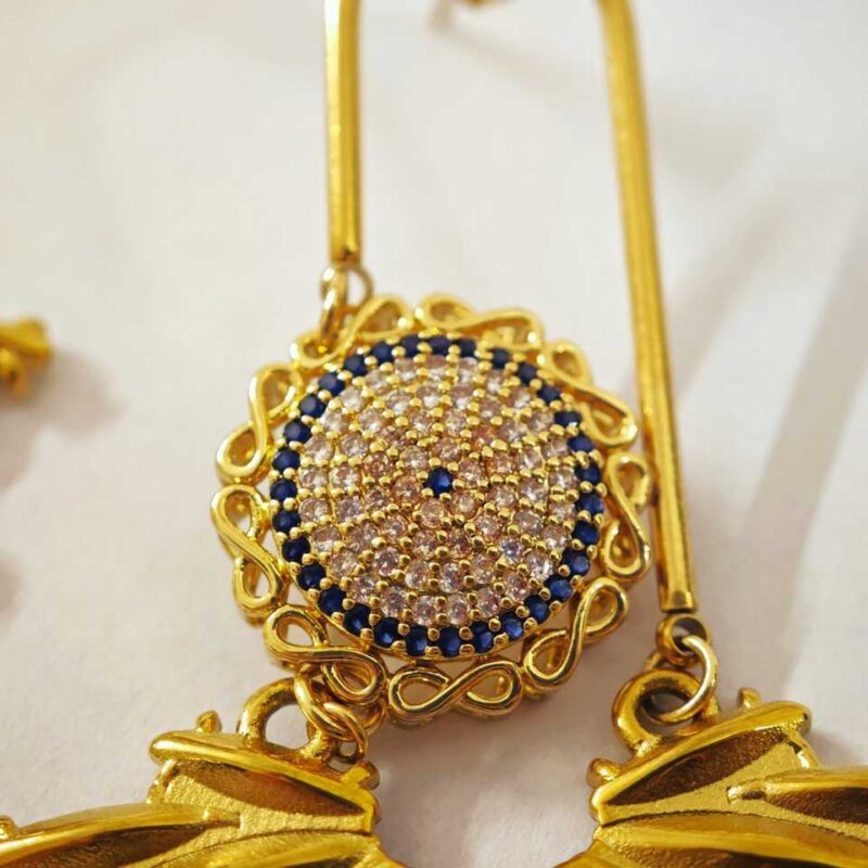 Gold-Plated Steel Statement Earrings