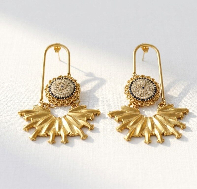 stainless steel tarnish free statement earrings for women in pakistan by dango