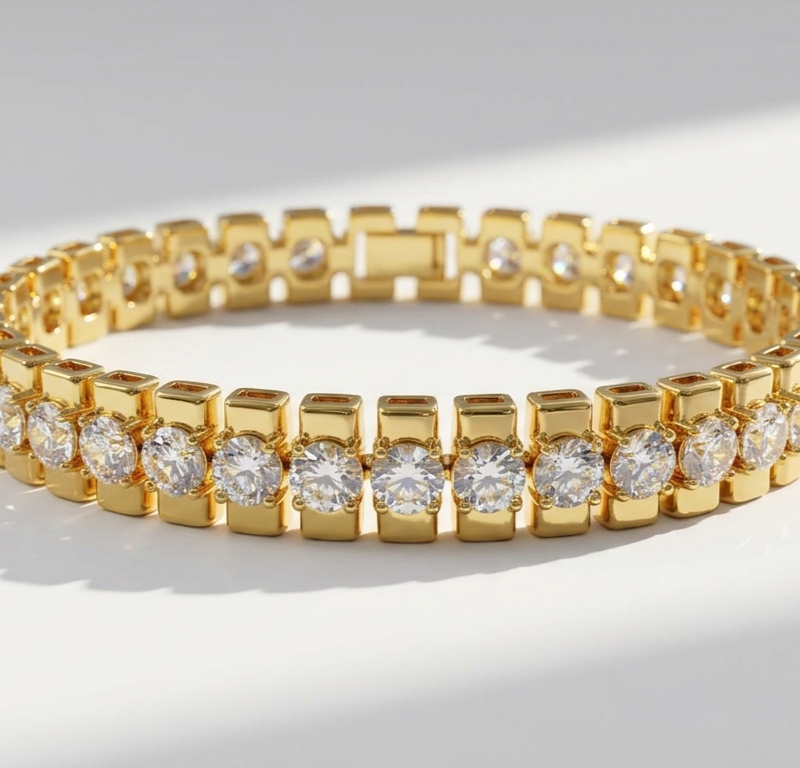 gold plated zircon bracelet for women in pakistan by dango