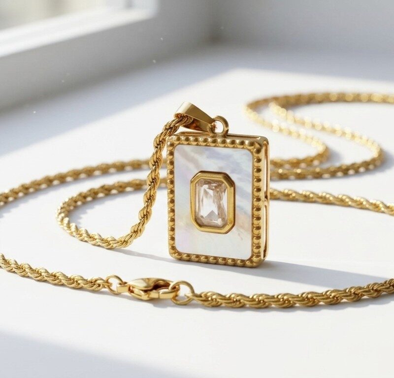 Mother of Pearl waterproof Pendant for women in Pakistan by dango